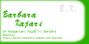 barbara kajari business card